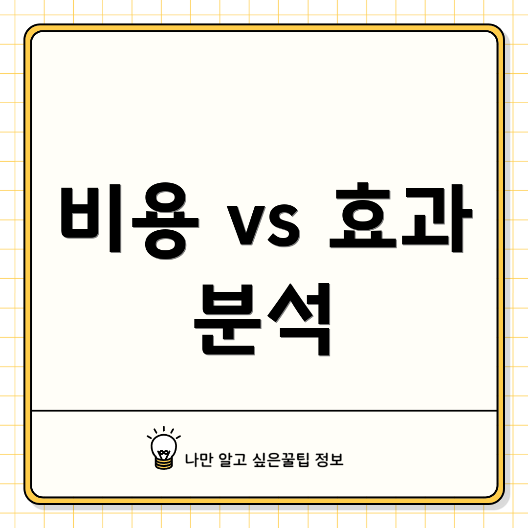 비용 vs 효과 분석