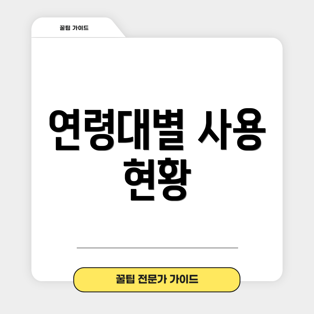 연령대별 사용 현황