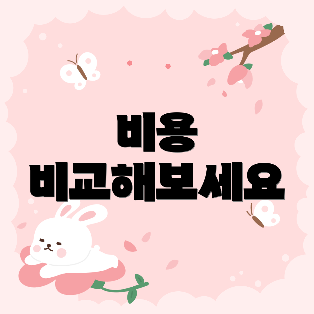 비용 비교해보세요