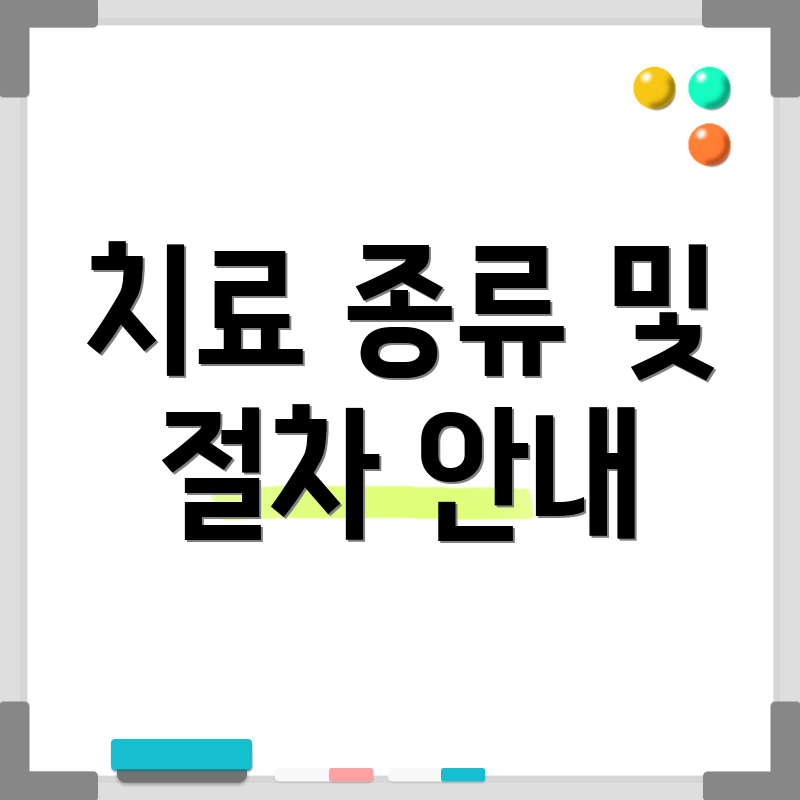 치료 종류 및 절차 안내