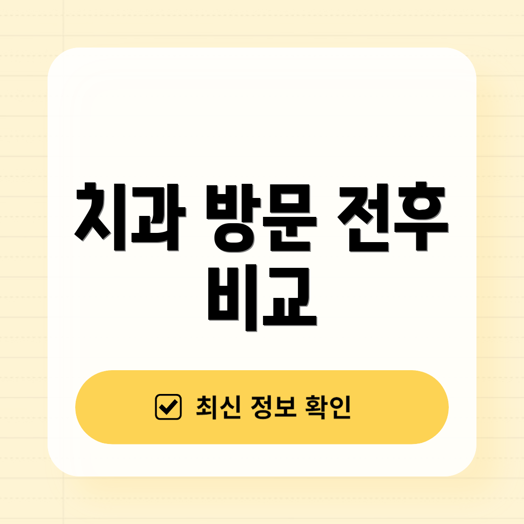 치과 방문 전후 비교