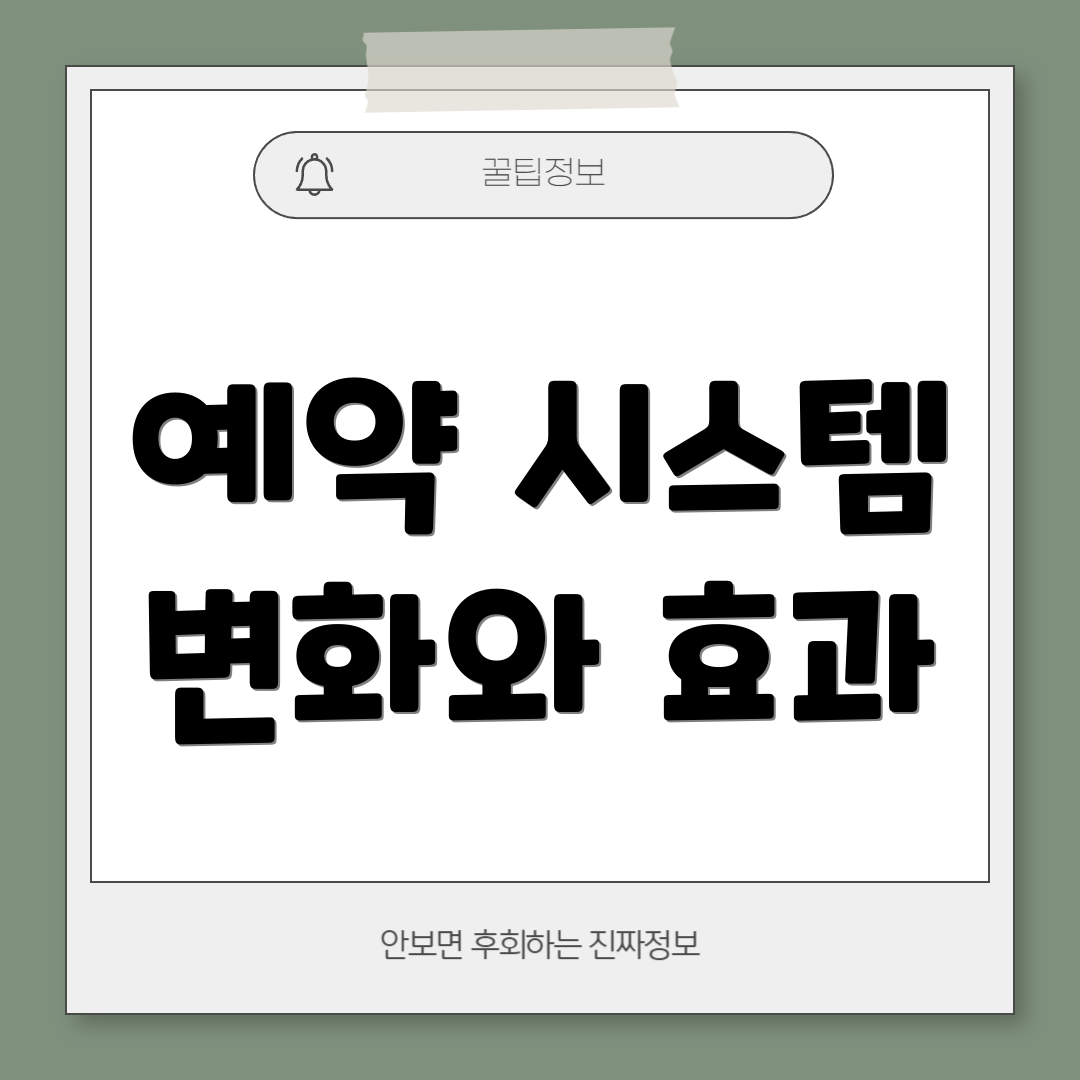예약 시스템 변화와 효과