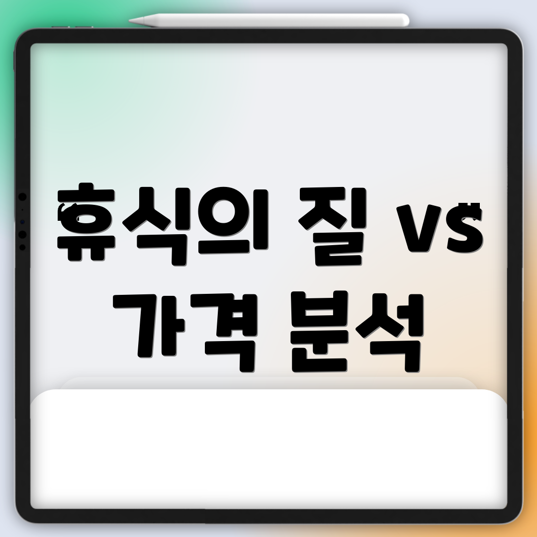 휴식의 질 vs 가격 분석
