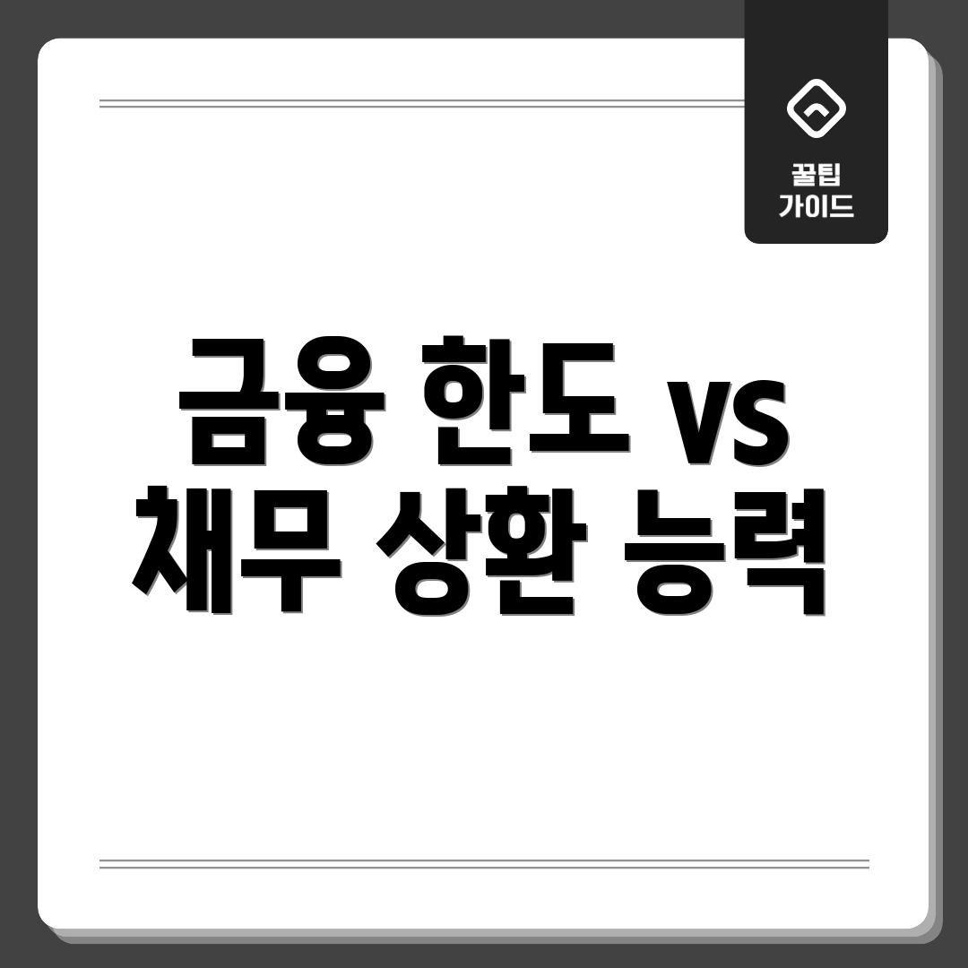 금융 한도 vs 채무 상환 능력