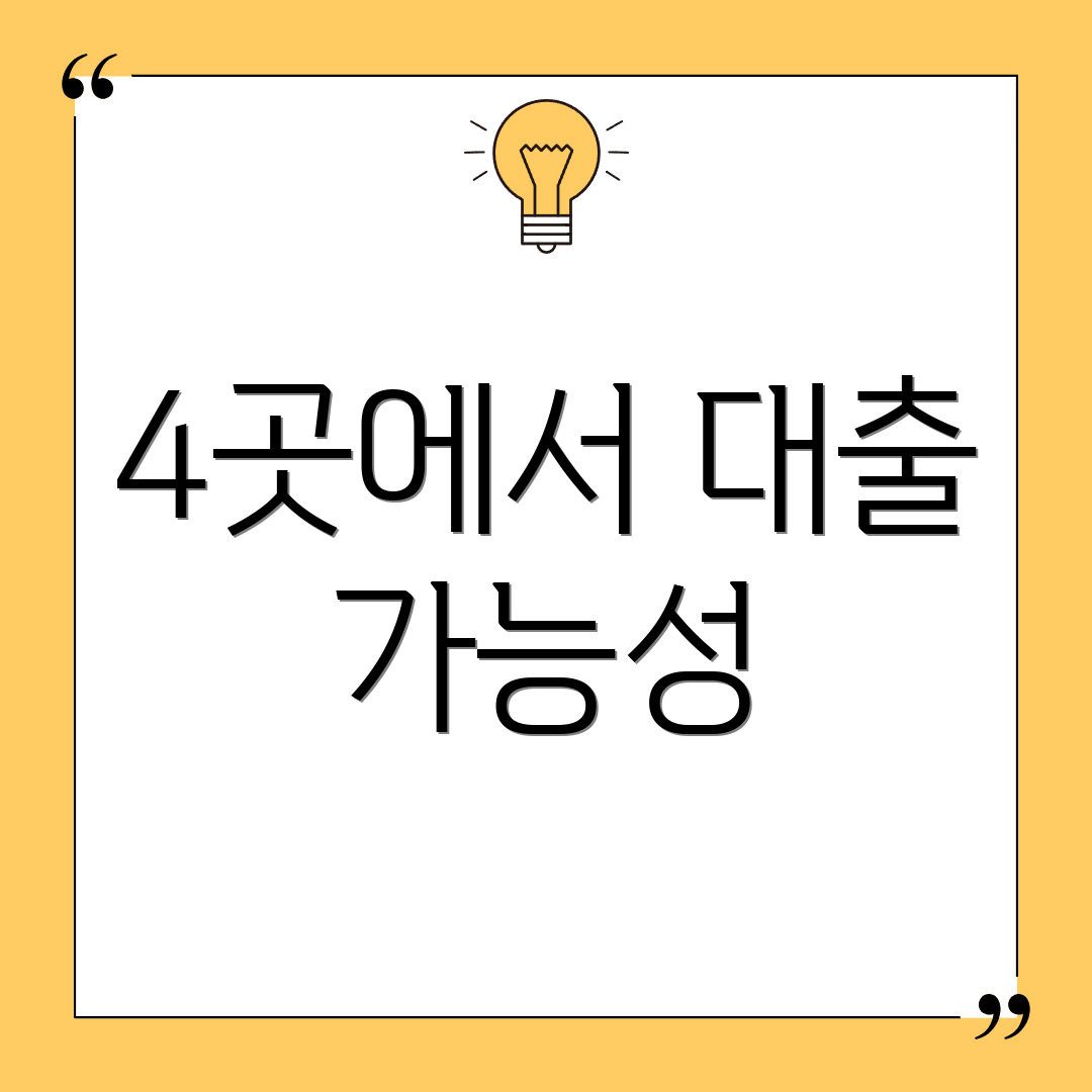 4곳에서 대출 가능성