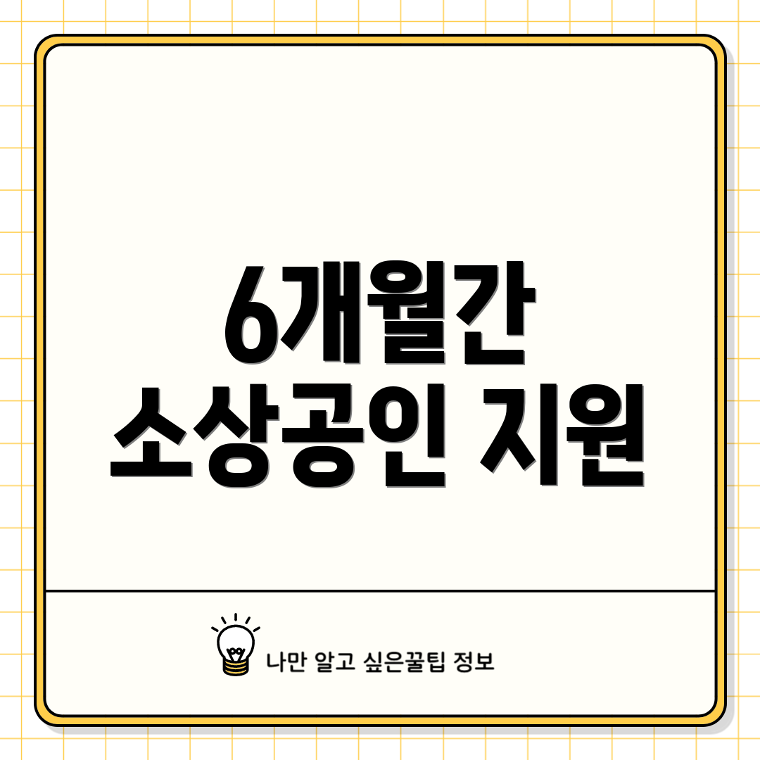 6개월간 소상공인 지원