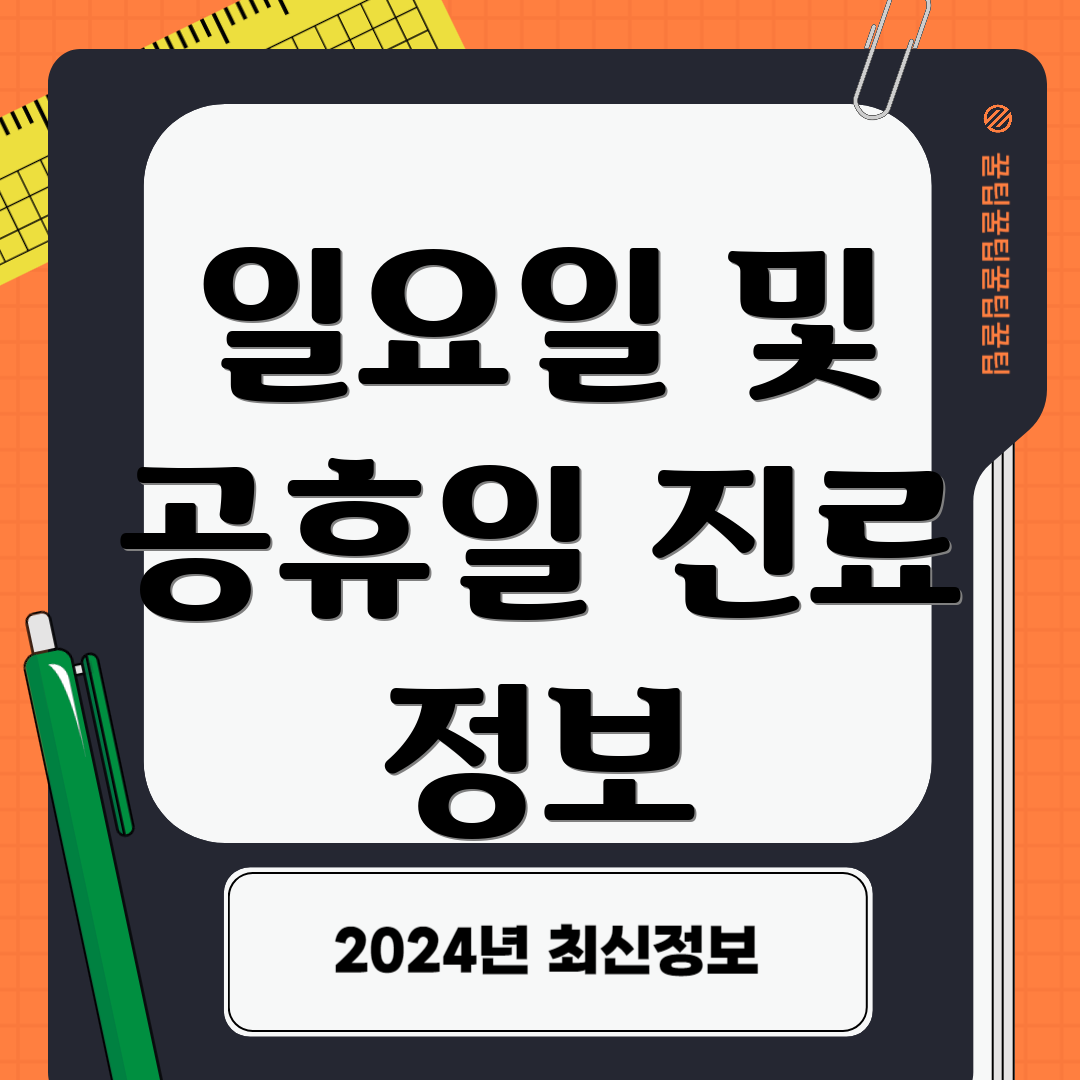일요일 및 공휴일 진료 정보